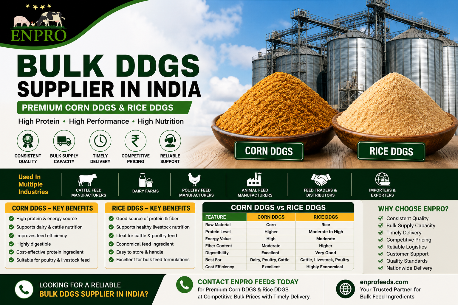 Bulk DDGS Supplier in India